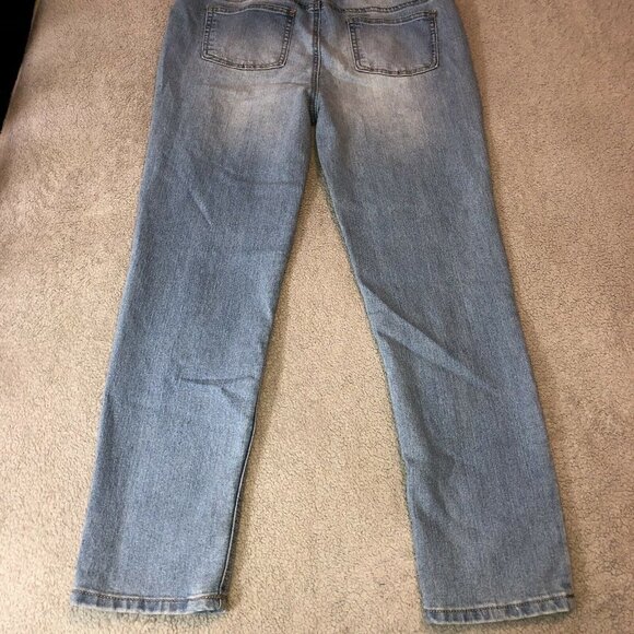 CAT & JACK Girls Embroidered Unicorn Denim Overalls Sz XL 14-16 - Picture 8 of 12